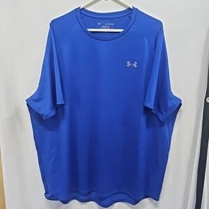 Under Armour Mens 3XL Blue Tech Tee Short Sleeve Athletic Training Shirt Logo